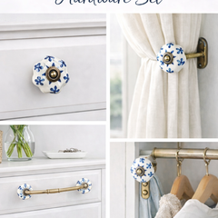 Room Decor Hardware Set (Knob + Pull + Curtain Tie)