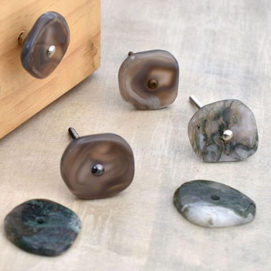 Natural Gemstone Knobs 