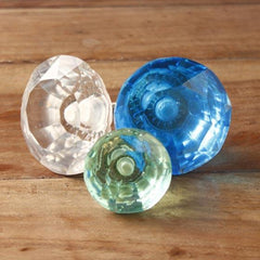 Diamond Cut Glass Knobs