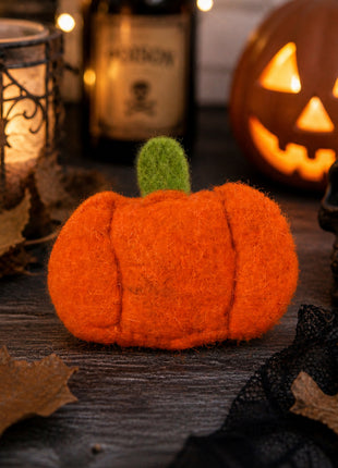 Handmade Wool Felt Pumpkin 6 to 7 cm Halloween Decor