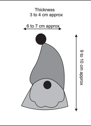 Handmade Wool Felt Gnome Face Hanging Ornament – Christmas Tree Decoration & Holiday Home Décor