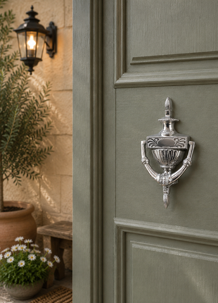 Decorative Silver Door Knocker
