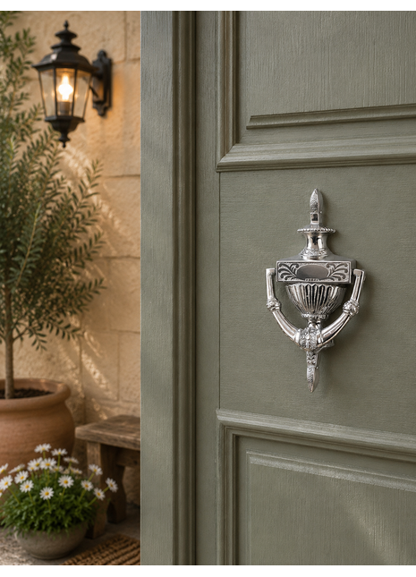 Decorative Silver Door Knocker
