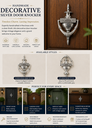 Decorative Silver Door Knocker