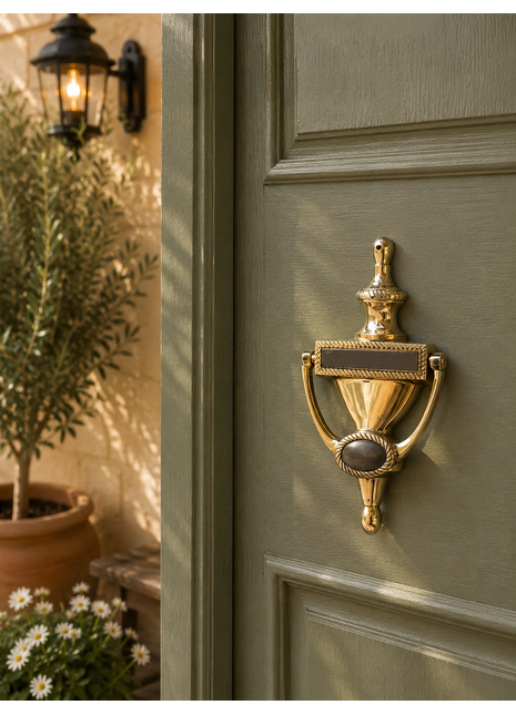 Traditional Door Knocker, Front Door, Ancient Brass Door Knocker