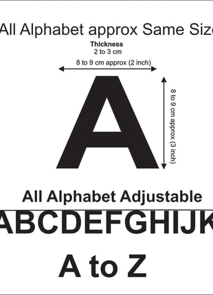 A to Z Alphabets Wool Felt Garland with 8–10 cm White Letters