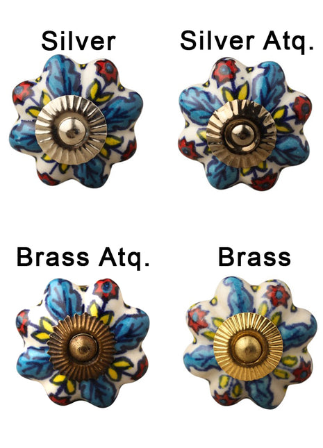 Multicolor Ceramic Drawer Cabinet Knob & Curtain Tie Bundle