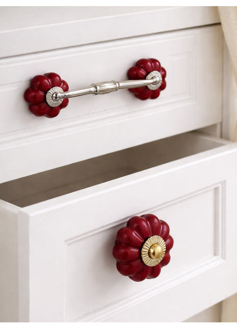 Stylish Maroon Ceramic Knob & Pull Bundle