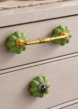 Green Cracked Ceramic Knob & Pull Bundle 01