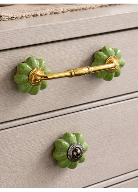 Green Cracked Ceramic Knob & Pull Bundle 01