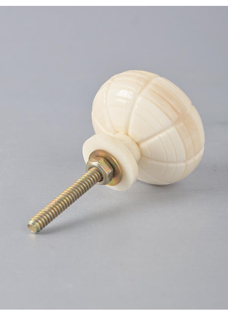 Stylish White Star Embossed Resin Bone Kitchen Cabinet Knob