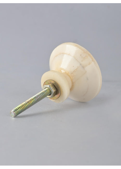 Stylish White Star Embossed Bone Kitchen Cabinet Knob