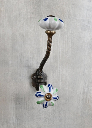 Handmade Blue & Green Ceramic Cabinet  Knob & Hanger Bundle – Decorative Closet Hardware