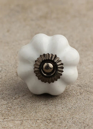 Handmade White Color Ceramic Cabinet  Knob & Hanger Bundle – Decorative Closet Hardware