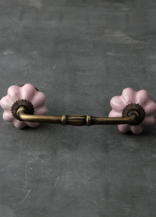 Solid Pink Color Ceramic Knob & Pull Bundle
