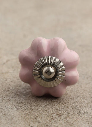 Solid Pink Color Ceramic Cabinet  Knob & Hanger Bundle – Decorative Closet Hardware