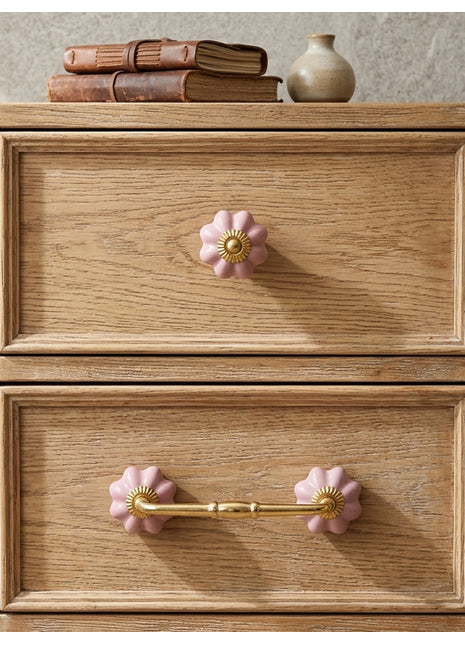 Solid Pink Color Ceramic Knob & Pull Bundle