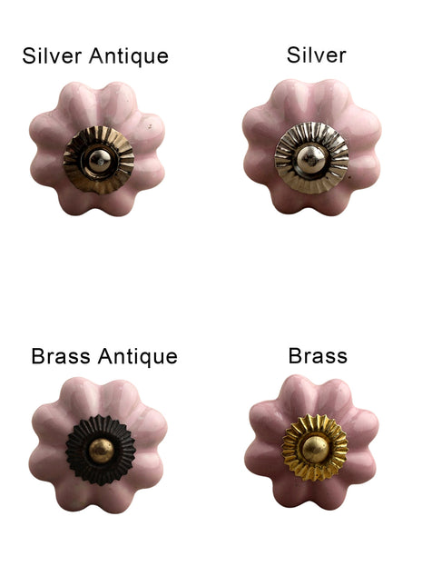 Handmade Solid Pink Color Ceramic Knob, Curtain Tie & Pull Bundle