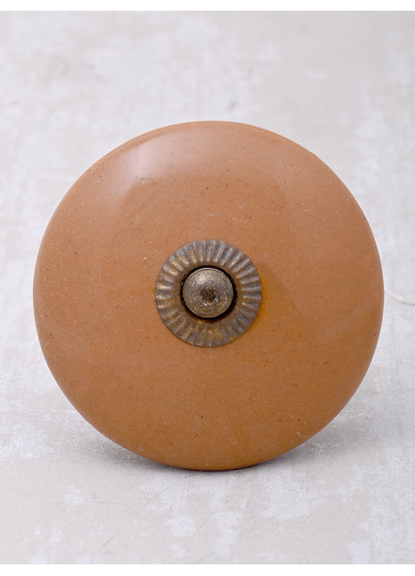 Solid Brown Ceramic Cabinet Dresser Knob