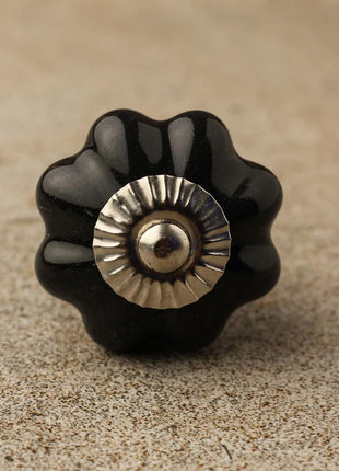 Black Ceramic Cabinet  Knob & Hanger Bundle – Decorative Closet Hardware