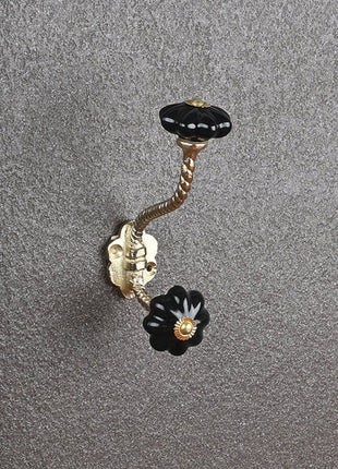 Black Ceramic Cabinet  Knob & Hanger Bundle – Decorative Closet Hardware