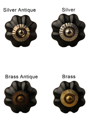 Black Ceramic Cabinet  Knob & Hanger Bundle – Decorative Closet Hardware