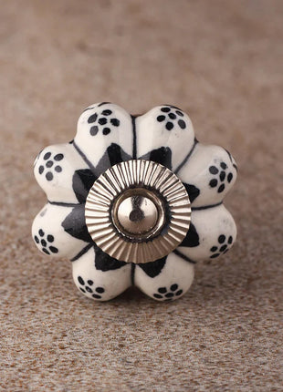 Black Design Ceramic Drawer Cabinet Knob, Pull & Curtain Tie Bundle