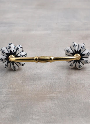 Black Design Ceramic Drawer Cabinet Knob, Pull & Curtain Tie Bundle