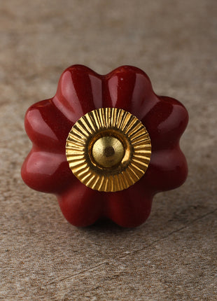 Stylish Maroon Drawer Cabinet Knob & Curtain Tie Bundle