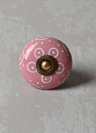 Pink Ceramic Cabinet Knob