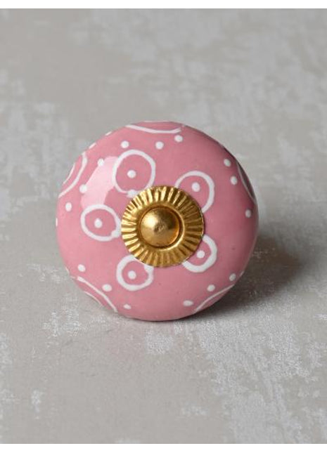 Pink Ceramic Cabinet Knob