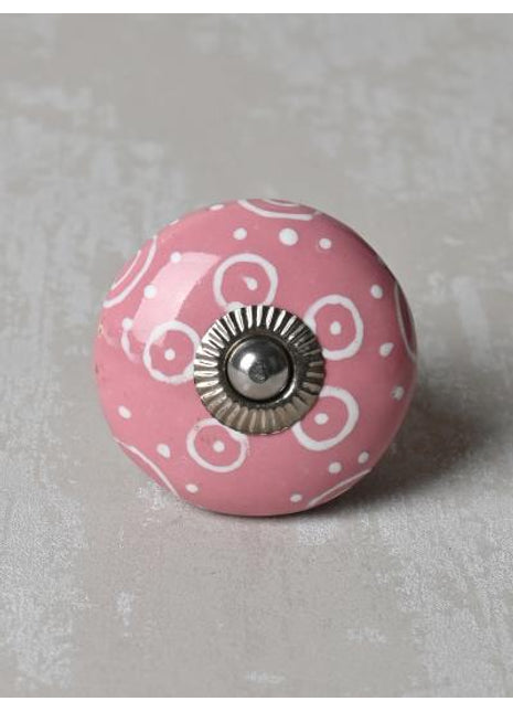 Pink Ceramic Cabinet Knob