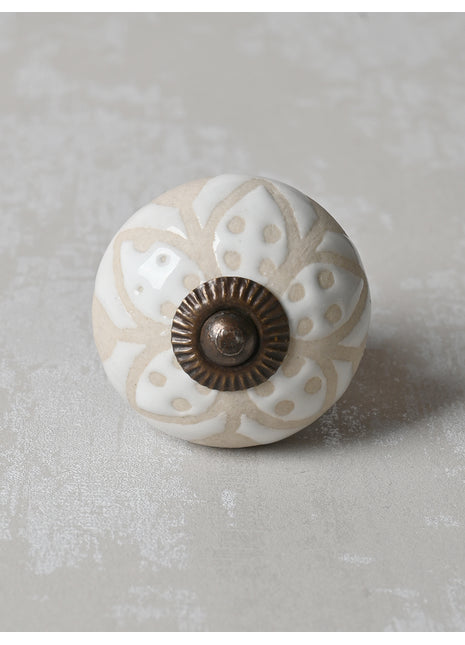 White Ceramic Knob