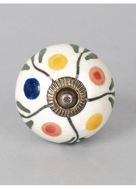Multicolor Polka Dots Ceramic Knob