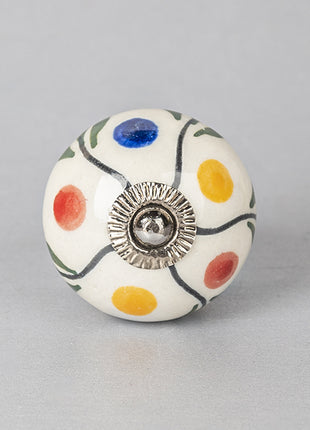 Multicolor Polka Dots Ceramic Knob