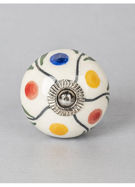 Multicolor Polka Dots Ceramic Knob