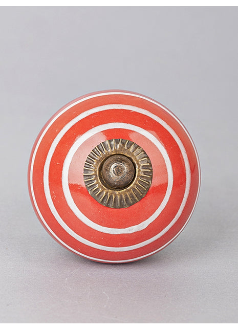 Red Color Ceramic Cabinet Knob
