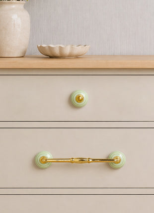 Green Color Ceramic Knob & Pull Bundle