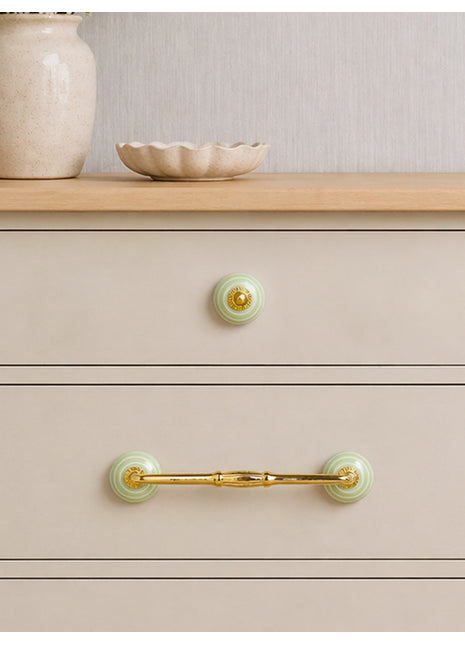 Green Color Ceramic Knob & Pull Bundle