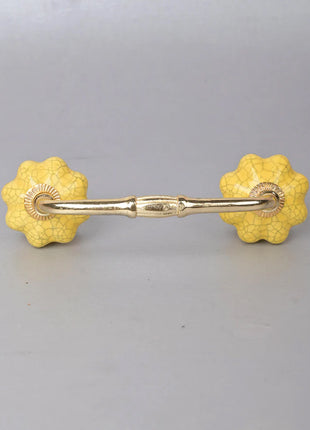 Yellow Ceramic Knob, Curtain Tie & Pull Bundle