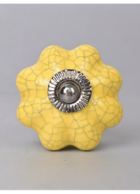 Yellow Ceramic Cabinet Knob