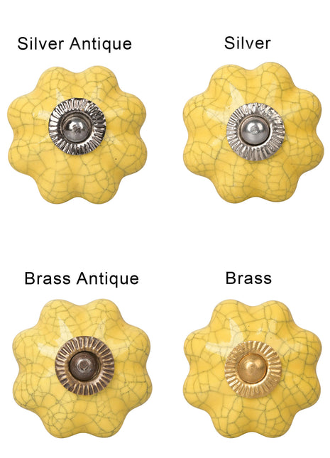 Yellow Ceramic Knob, Curtain Tie & Pull Bundle