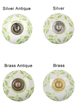 Green Design Ceramic Drawer Cabinet Knob & Curtain Tie Bundle