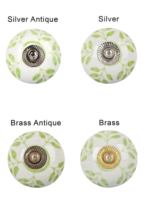 Green Design Ceramic Drawer Cabinet Knob & Curtain Tie Bundle