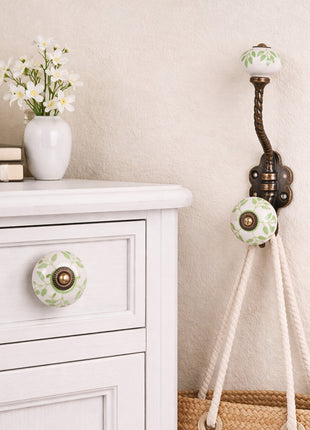 Green Design Ceramic Cabinet  Knob & Hanger Bundle – Decorative Closet Hardware