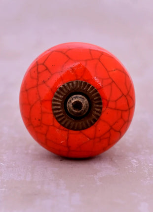 Red Color Cracked Ceramic Knob, Curtain Tie & Pull Bundle