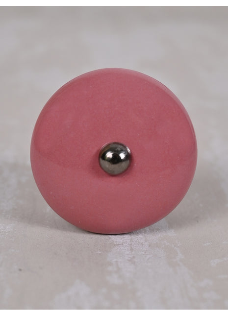 Pink Round Ceramic Dresser Cabinet Knob