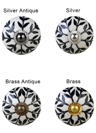 Black Design Ceramic Cabinet  Knob & Hanger Bundle – Decorative Closet Hardware