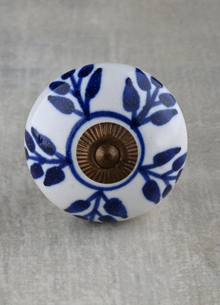 Blue Design Ceramic Drawer Cabinet Knob & Curtain Tie Bundle