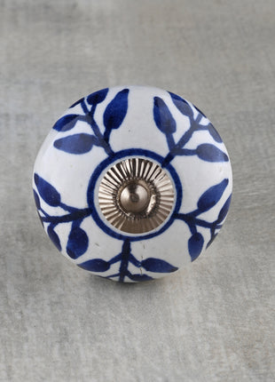 Blue Design Ceramic Knob, Curtain Tie & Pull Bundle